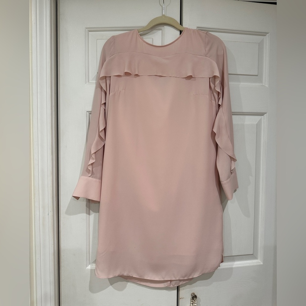 Banana Republic Soft Pink Long Sleeve Dress